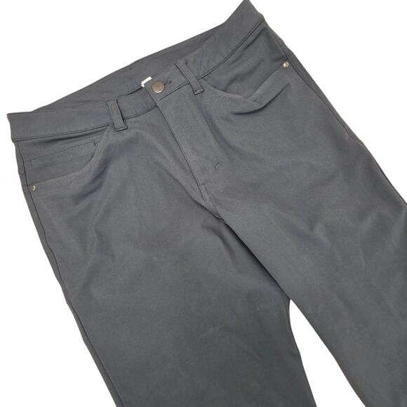 Lululemon ABC Slim Fit Pants Mens 28x30 Gray Tech Canvas Slim Straight Leg Warp - Picture 4 of 6